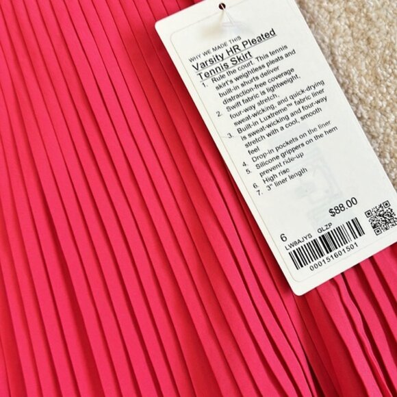 Lululemon HR Pleated Tennis Skirt-NWT!! - Picture 4 of 11